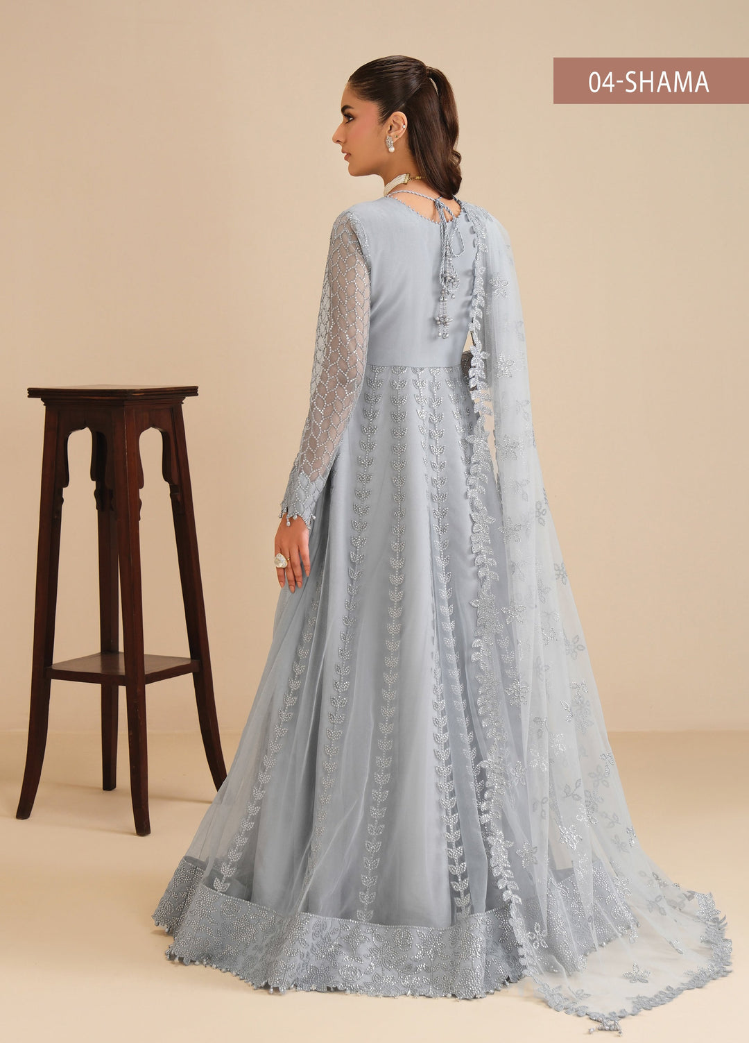 Alizeh Fashion Unstitched Embroidered Net 3 Piece Suit AF26UNF SHAMA AF-NT-2259 - Festive Collection