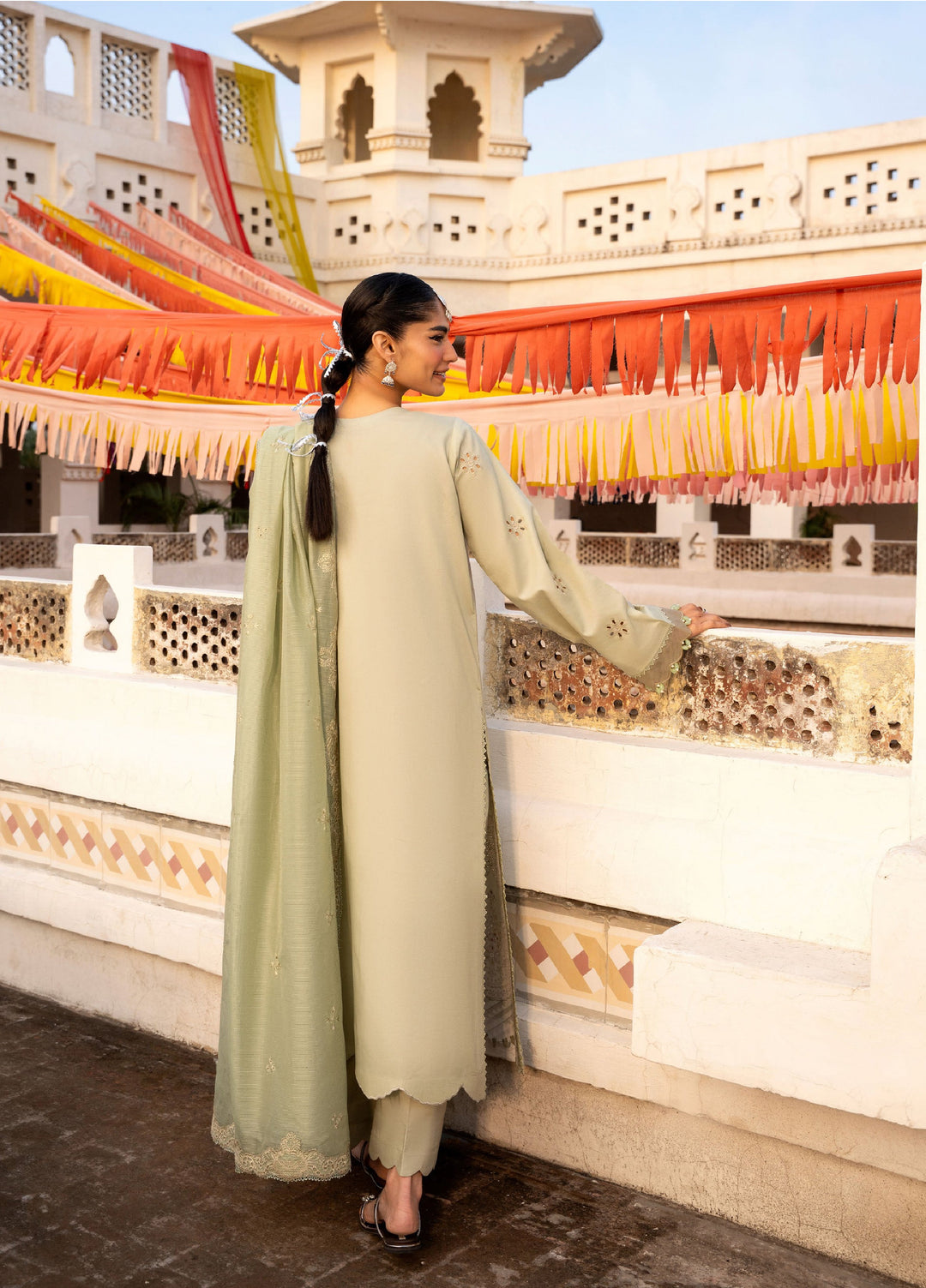 Basant Chikankari by Florent Unstitched Embroidered Luxury Lawn 3 Piece Suit FL26UBC FZ-3A - Summer Collection