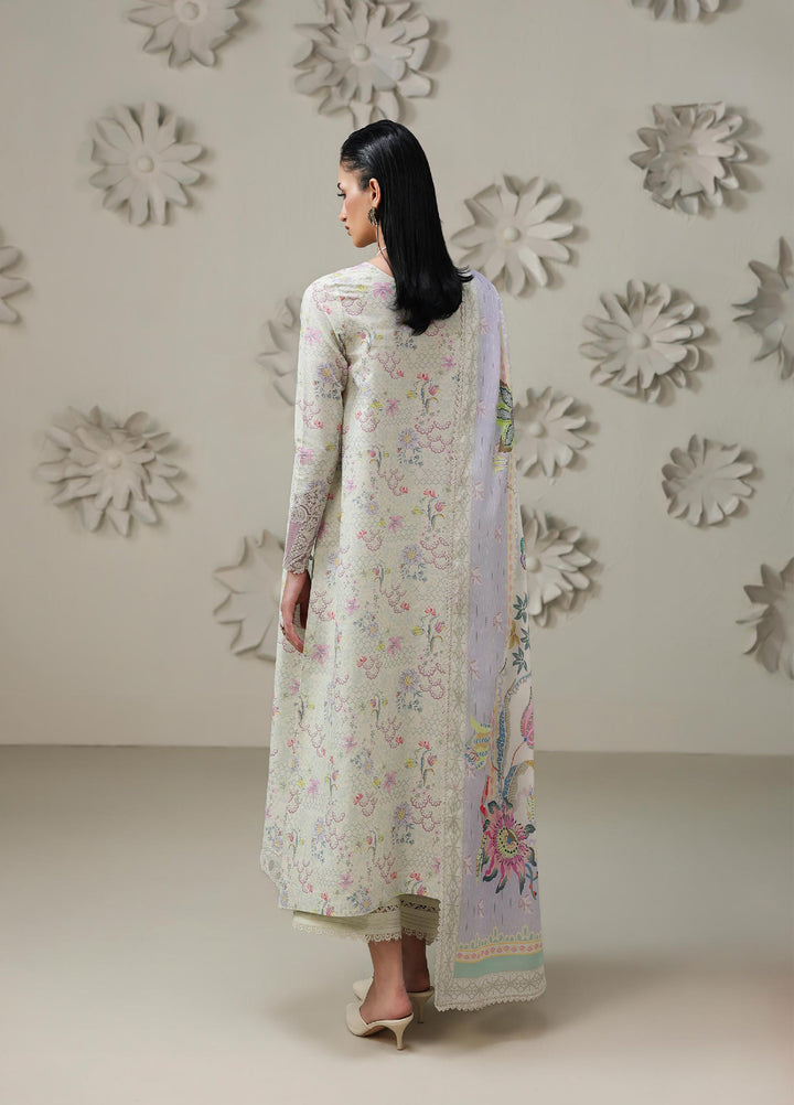 Q Prints by Qalamkar Unstitched Printed Lawn 3 Piece Suit QLK26UQL Ameena QQP-01(B) - Summer Collection