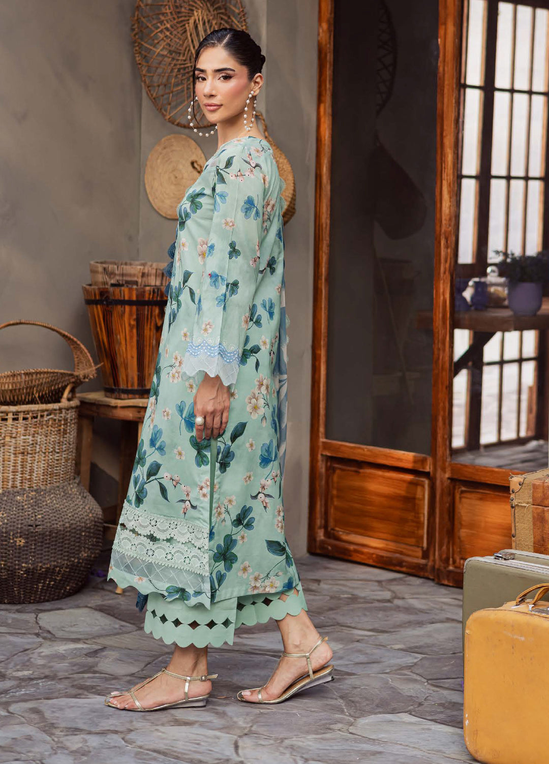 Signature Prints by Nureh Unstitched Printed Lawn 3 Piece Suit NU26USL SP-161 - Summer Collection