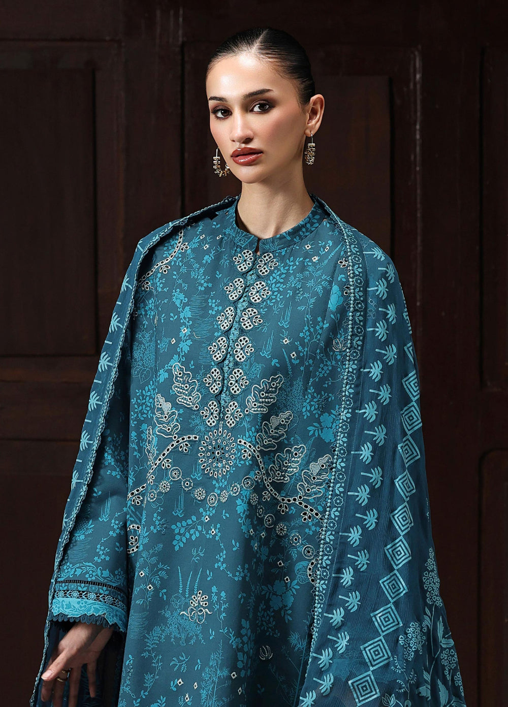 Q Prints by Qalamkar Unstitched Printed Lawn 3 Piece Suit QLK26UQL Alyra QQP-06 (A) - Summer Collection