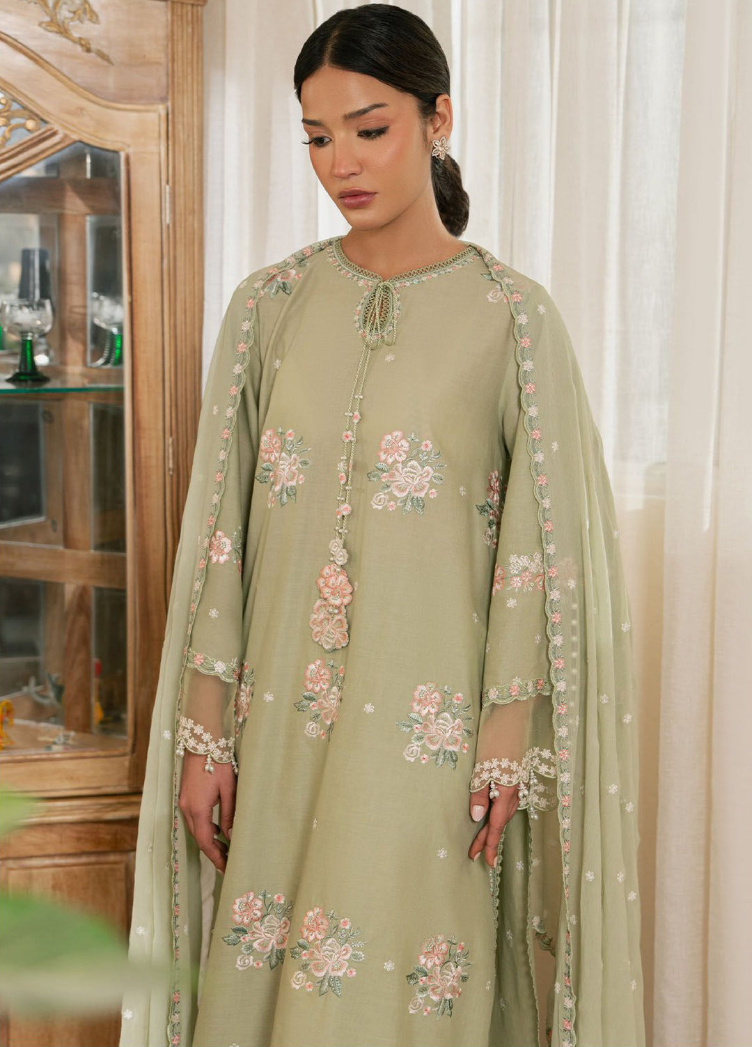 Mahiri by Cross Stitch Unstitched Embroidered Lawn 3 Piece Suit CS26UM D-1 FLORAL HUSH - Summer Collection