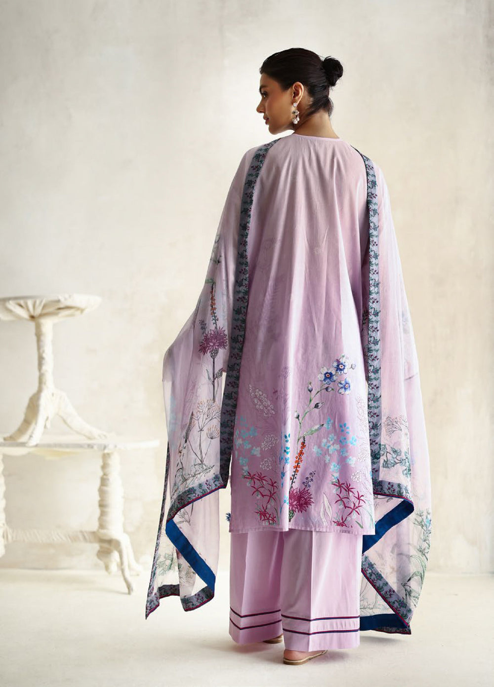 The Luxe by Gul Ahmed Unstitched Embroidered Lawn 3 Piece Suit GA26ULL Orchid Majesty BM 62033 - Casual Collection