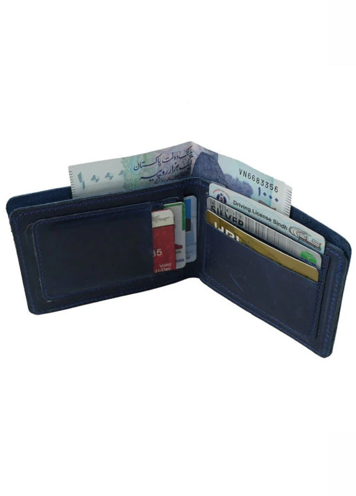 Vintage by Jild Mens Genuine Vintage Leather Wallet-BLUE BERRY S3 - Wallets Collection