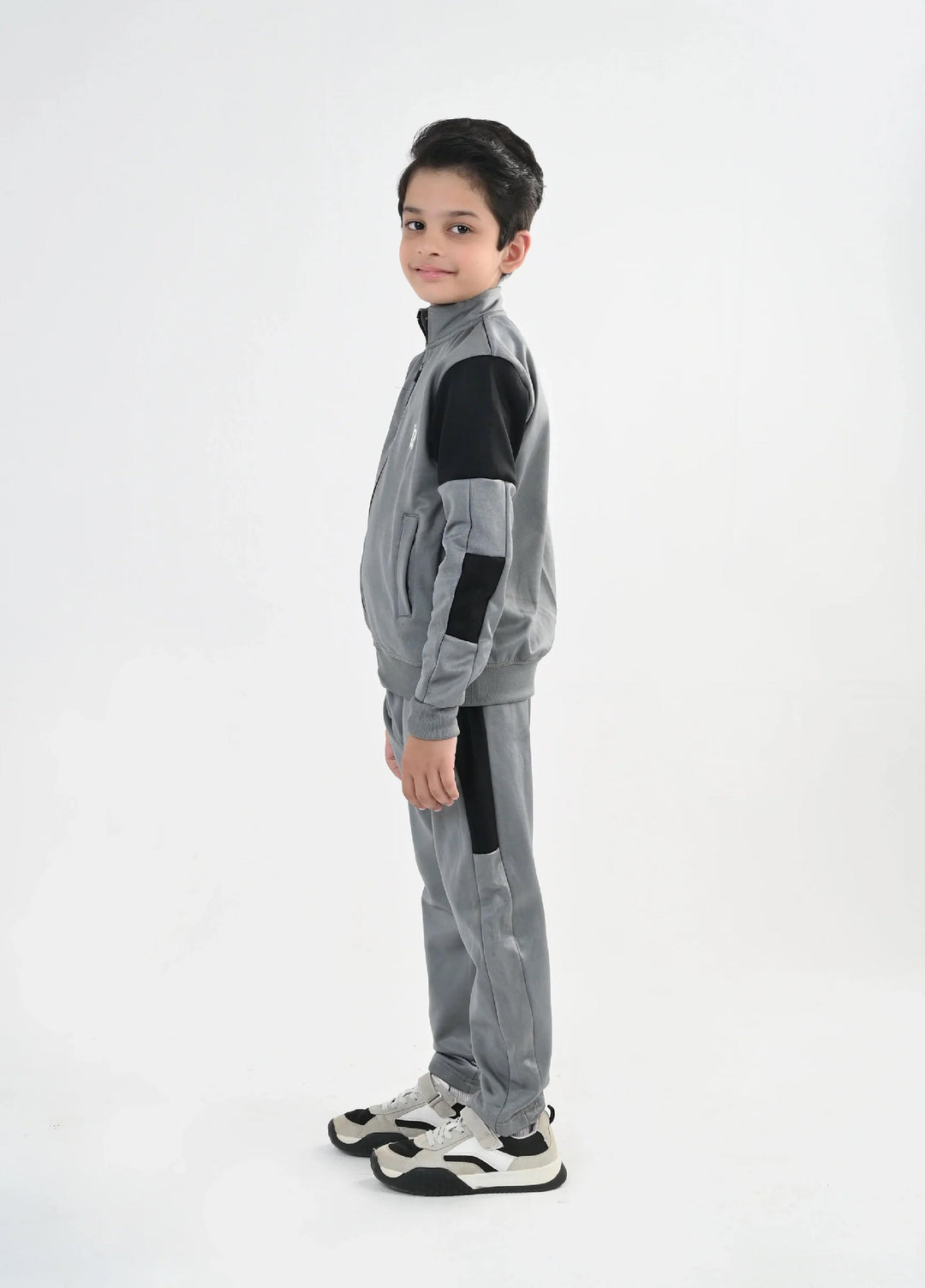 IQ Exclusive Kids Track Suit Fleece 2 PieceGrey Storm Tracksuit-Unisex Kids - Winter Collection