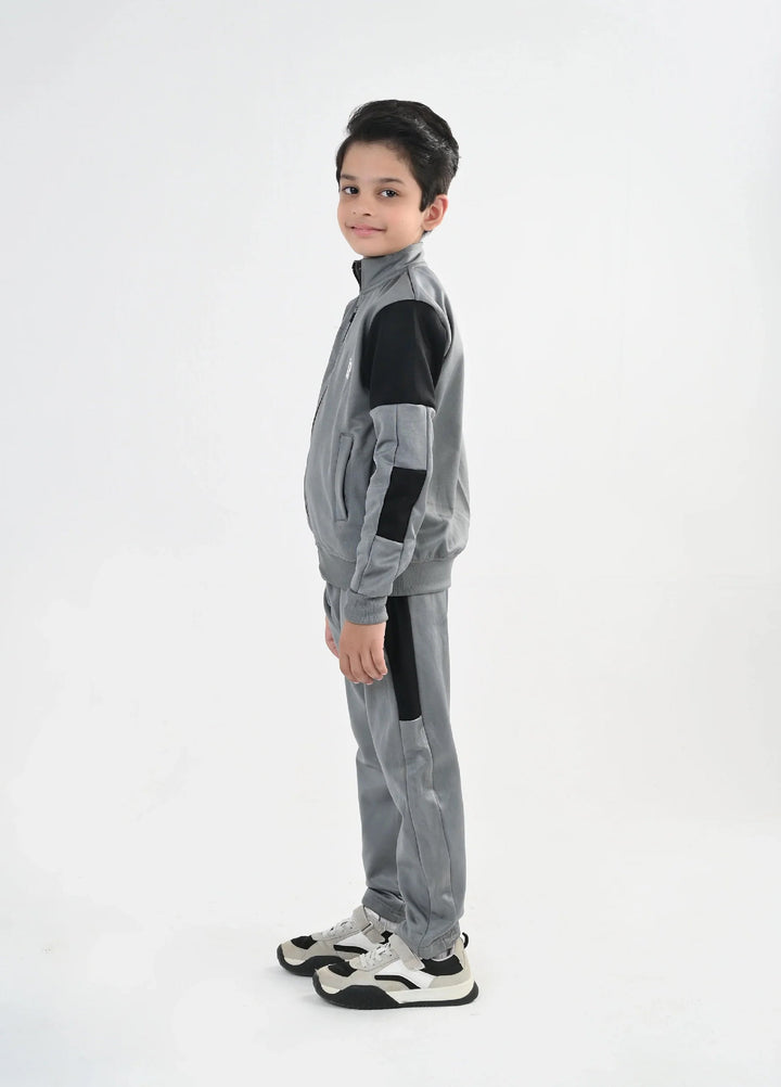 IQ Exclusive Kids Track Suit Fleece 2 PieceGrey Storm Tracksuit-Unisex Kids - Winter Collection
