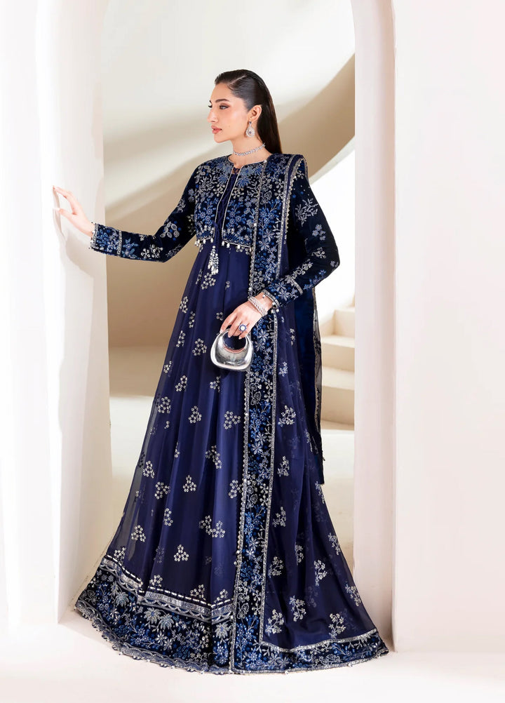 Xenia Formal Luxury Unstitched Embroidered Chiffon Suits 3 Piece XE25FL XF-1067 Maklina - Formals Collection