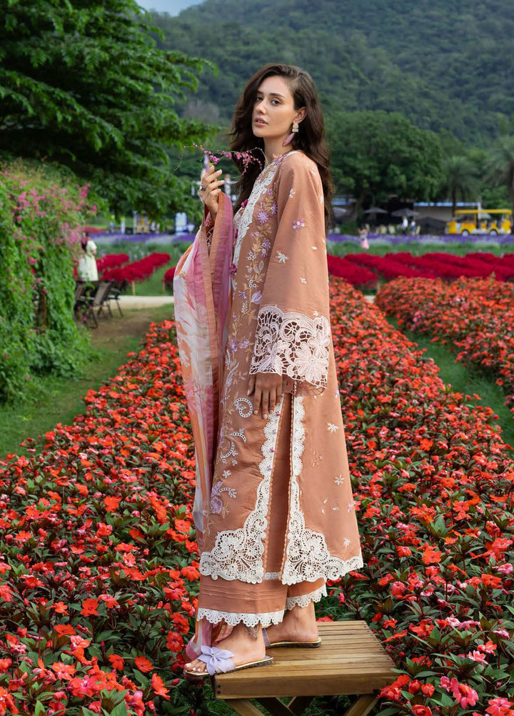 The Secret Garden by Mushq Hemline Unstitched Lawn 3 Piece Suit MU26USG D-11A Rosette Reverie - Summer Collection