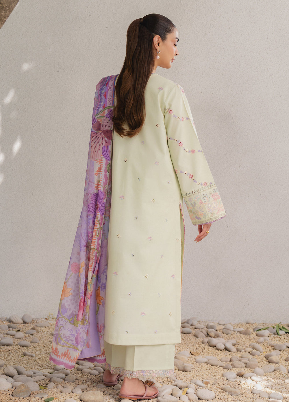 Eclat Premium by Seran Unstitched Embroidered Lawn 3 Piece Suit SN26ULE Solinea D-06 - Summer Collection