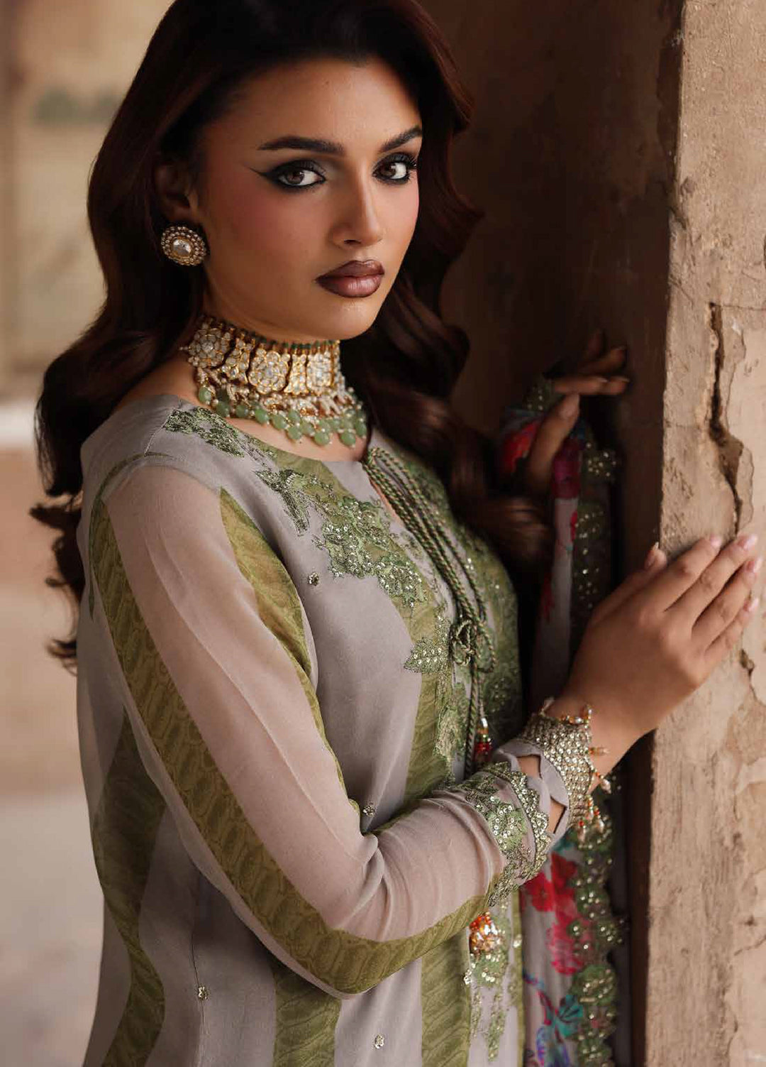 Vasal by Charizma Unstitched Luxury Chiffon Embroidered Suits 3 Piece CRZ25LC VSL25-46 - Festive Collection