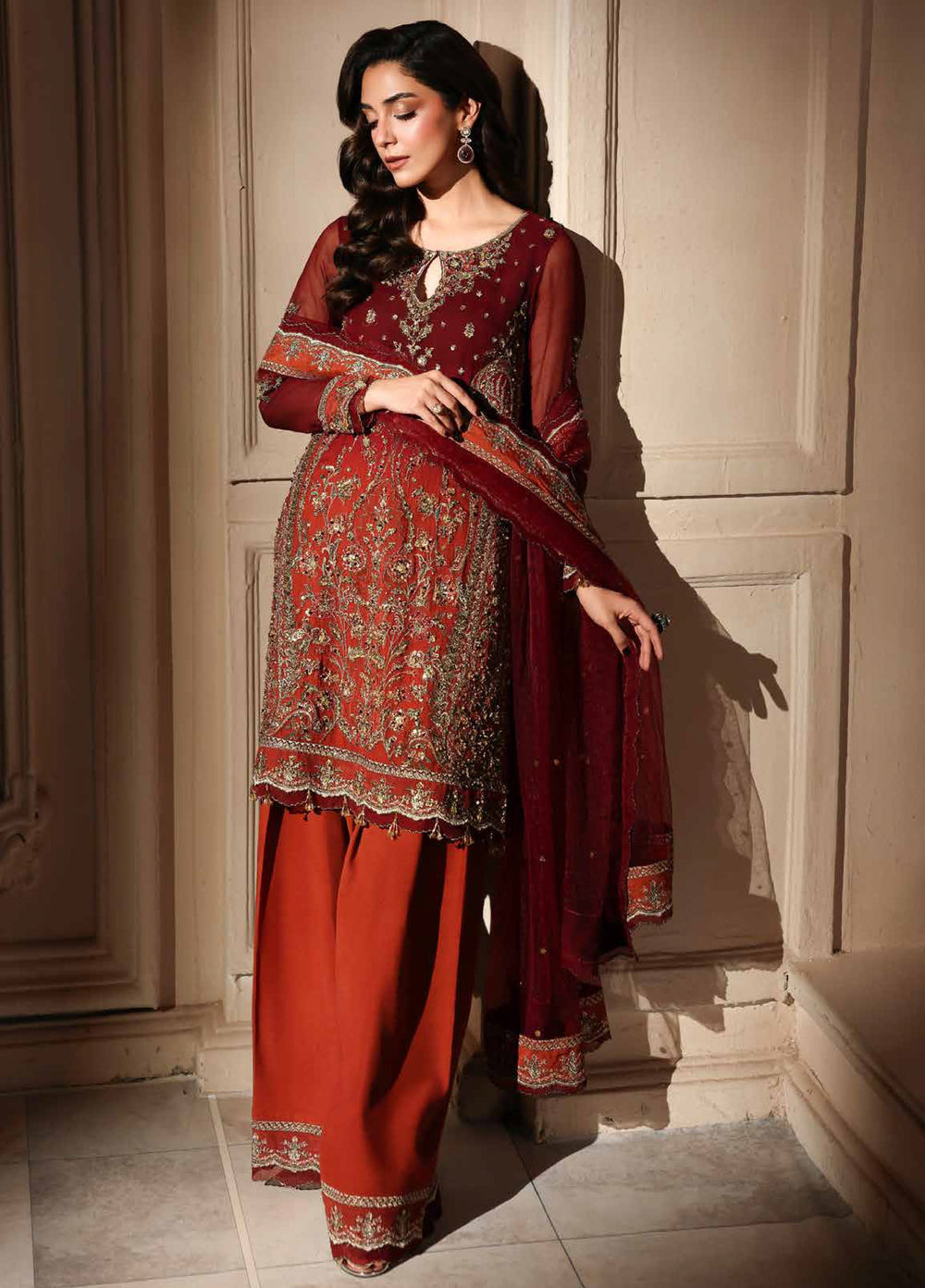 Dastan E Jashan by Charizma Unstitched Embroidered Chiffon 3 Piece Suit CHR26UDJ DJW6-08 - Wedding Collection