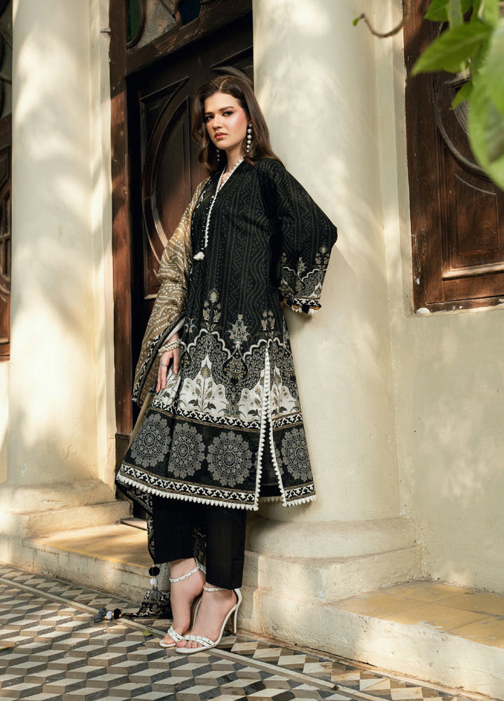 Noir and Blanc by Gul Ahmed Unstitched Printed Lawn 3 Piece Suit GA26UNBL CH-62019 - Summer Collection