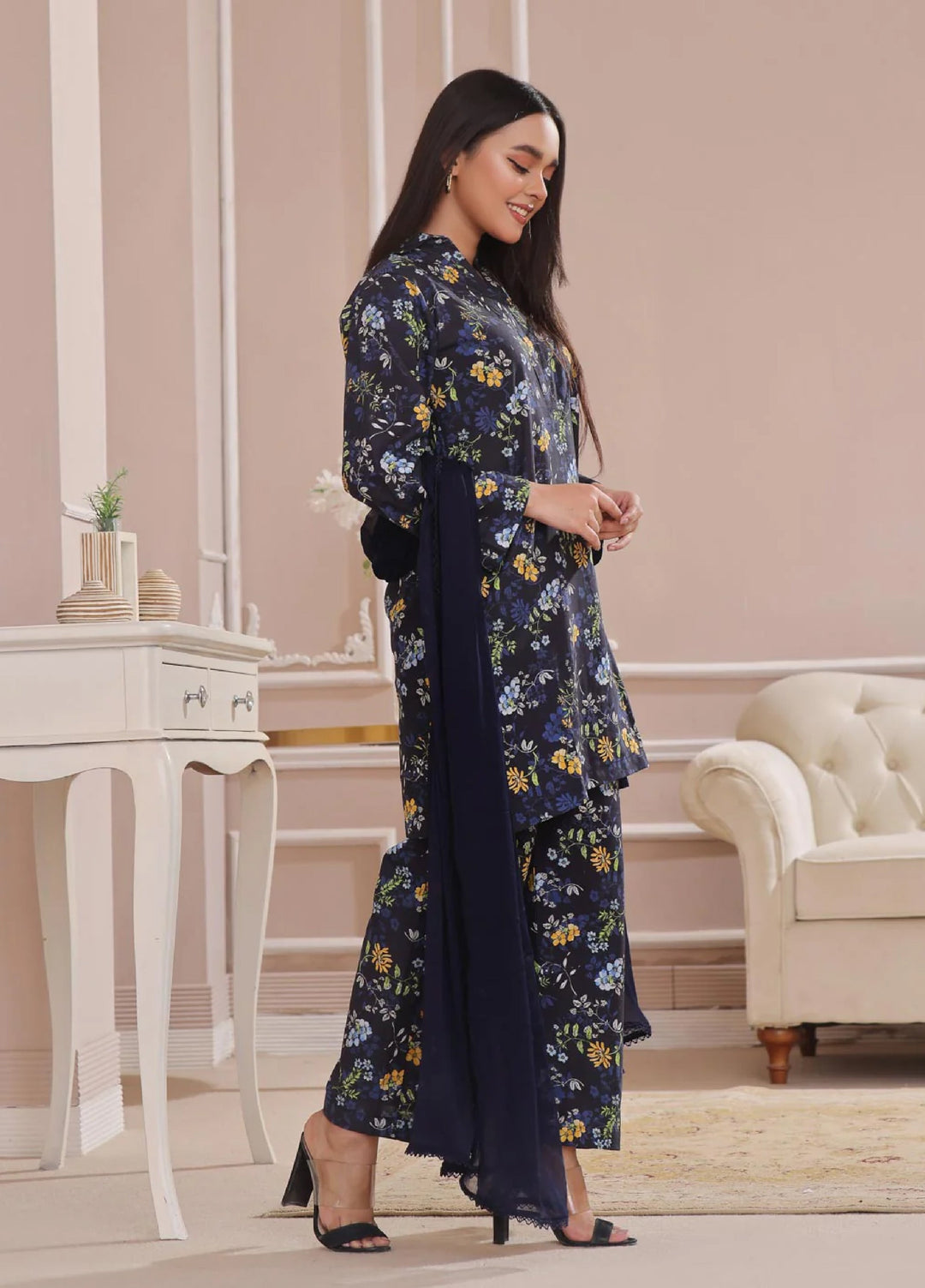 TNG Women Pret Khaddar 3 Piece Suit Walija - Winter Collection