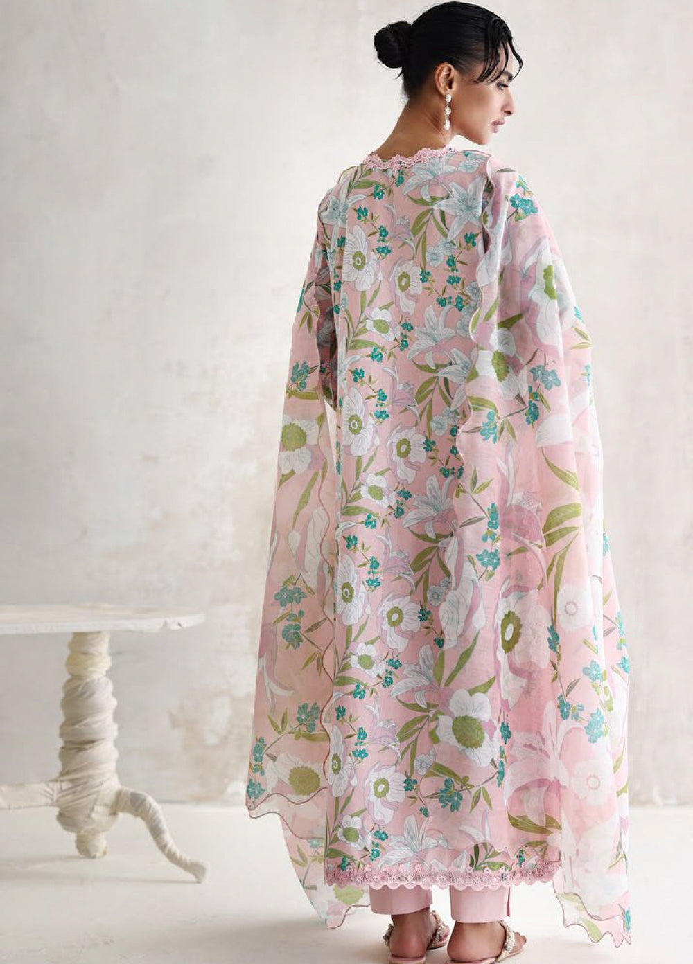 The Luxe by Gul Ahmed Unstitched Embroidered Lawn 3 Piece Suit GA26ULL Pink Camellia SP 62015 - Casual Collection