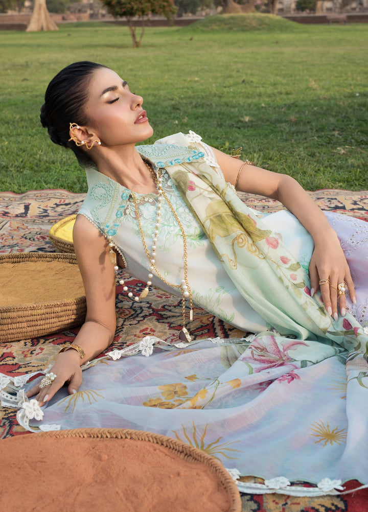 Bloom by Saira Shakira Unstitched Embroidered Lawn 3 Piece Suit SSR26ULB AVA-01A - Eid Collection