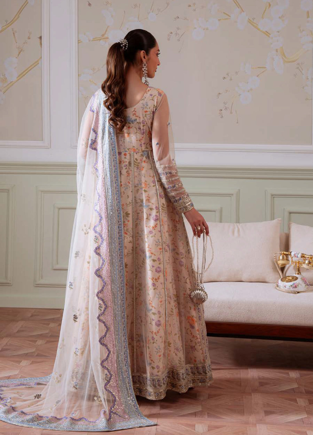 Elanora by Nureh Embroidered Unstitched Luxury Chiffon 3 Piece Suits NU25EC NEL-80 - Festive Collection