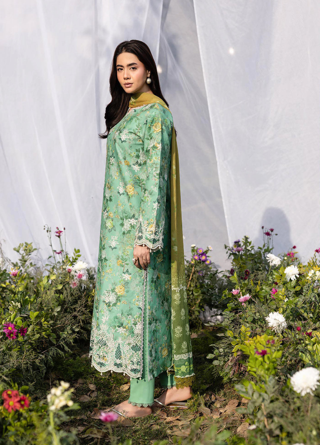 Summer Printkari Exclusive by RajBari Unstitched Embroidered Lawn 3 Piece Suit RB26USP D-06 - Casual Collection