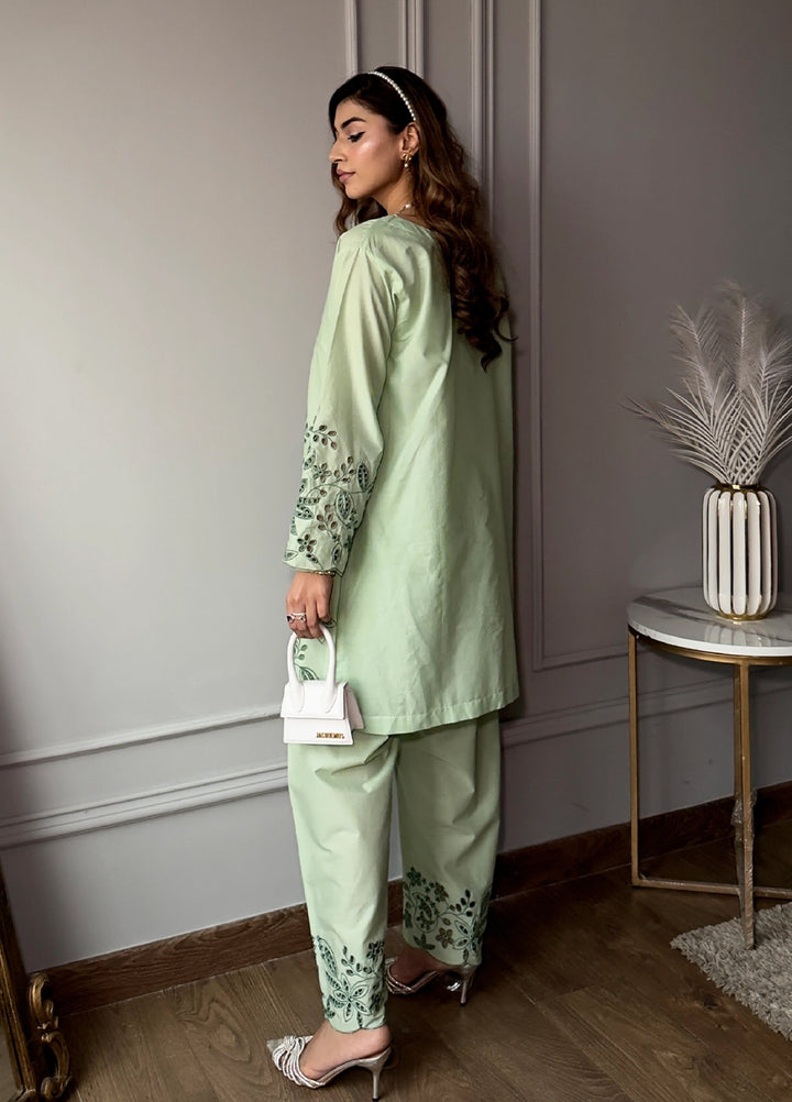 Rashid Textiles Women RTW Embroidered Lawn 2 Piece Suit D-03 Green - Casual Collection