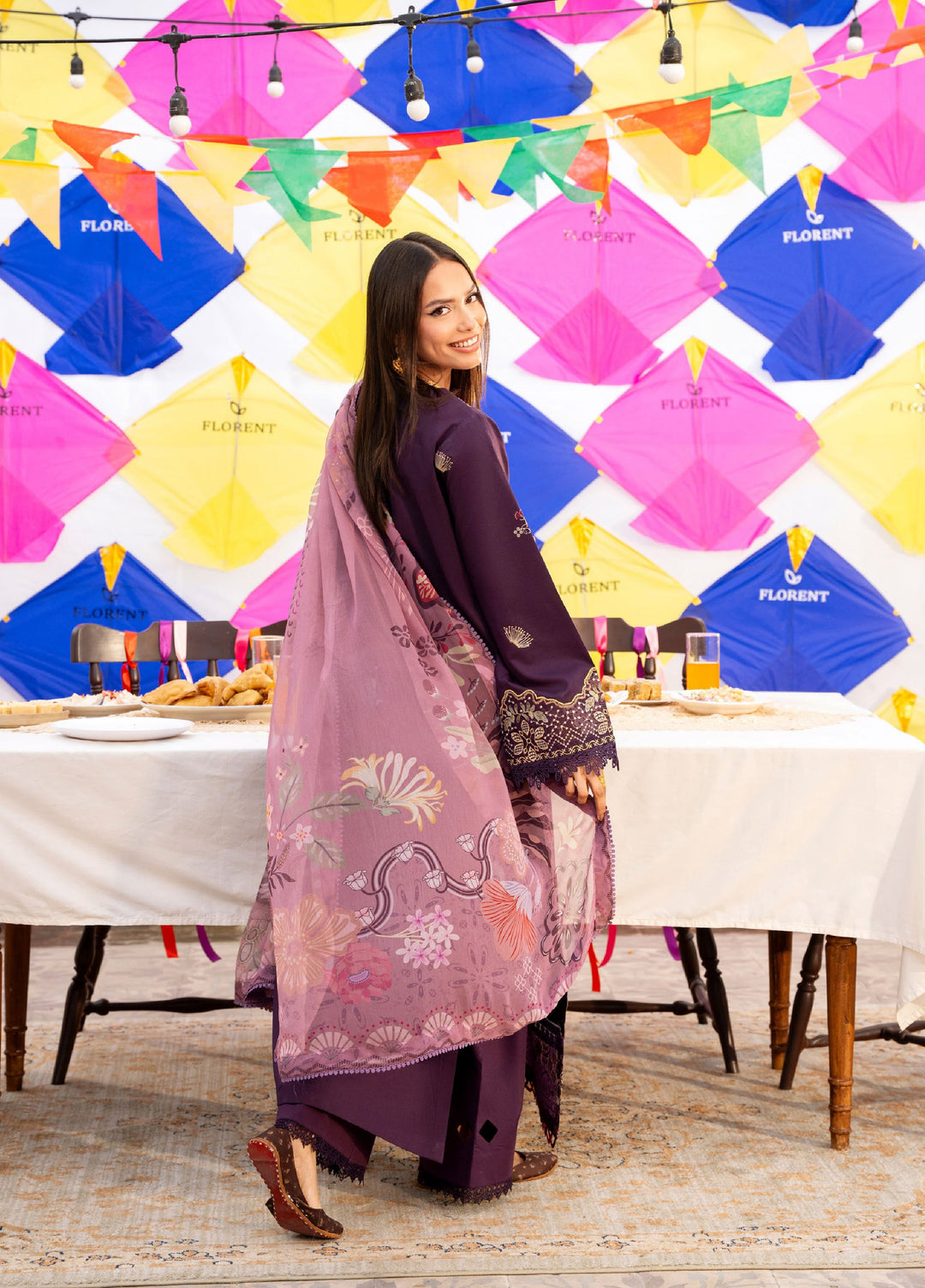 Basant Chikankari by Florent Unstitched Embroidered Luxury Lawn 3 Piece Suit FL26UBC FZ-1A - Summer Collection