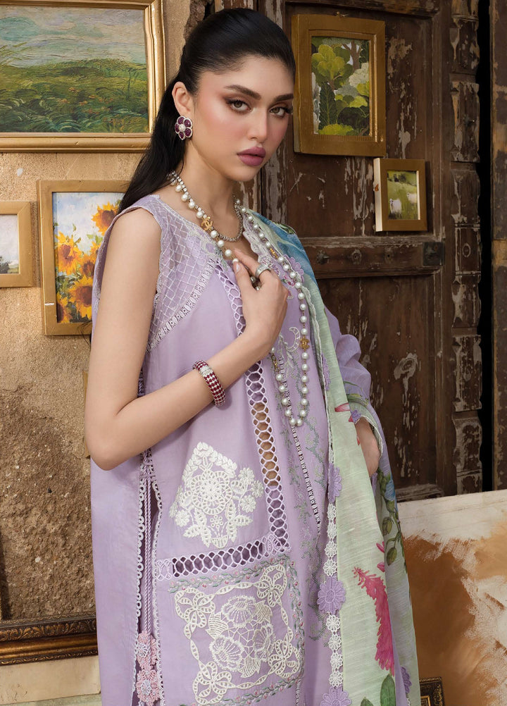 Bloom by Saira Shakira Unstitched Embroidered Lawn 3 Piece Suit SSR26ULB IRIS-08A - Eid Collection