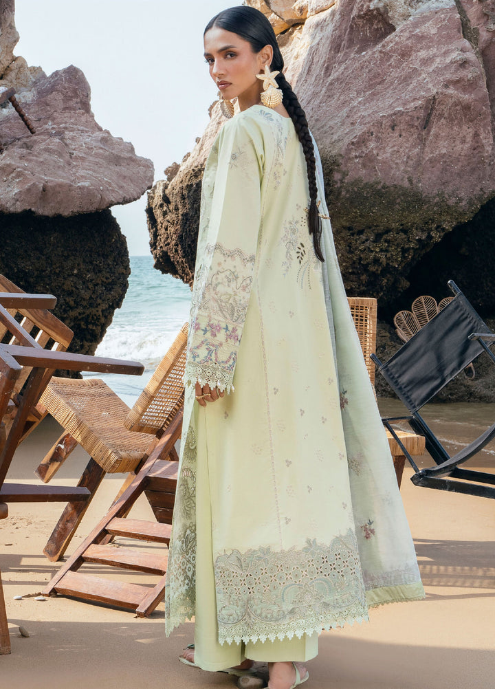 Florent Unstitched Embroidered Luxury Lawn 3 Piece Suit FL26UL FL-3B - Festive Collection