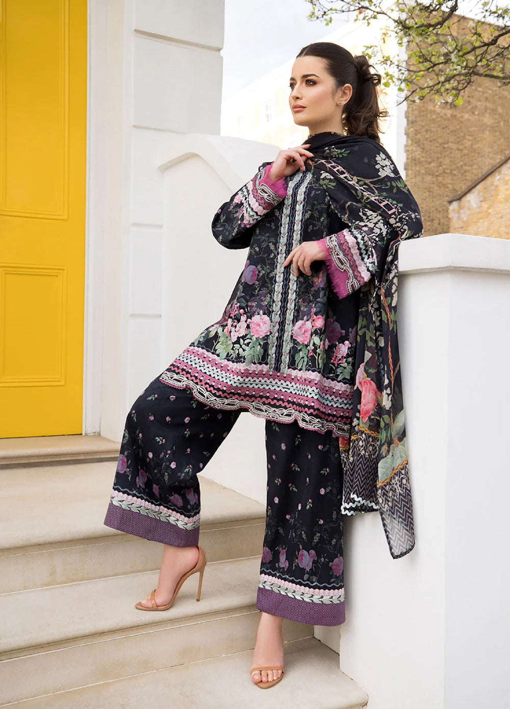 Sobia Nazir Prints Unstitched Embroidered Lawn 3 Piece Suit SN26UPL D-04B - Summer Collection