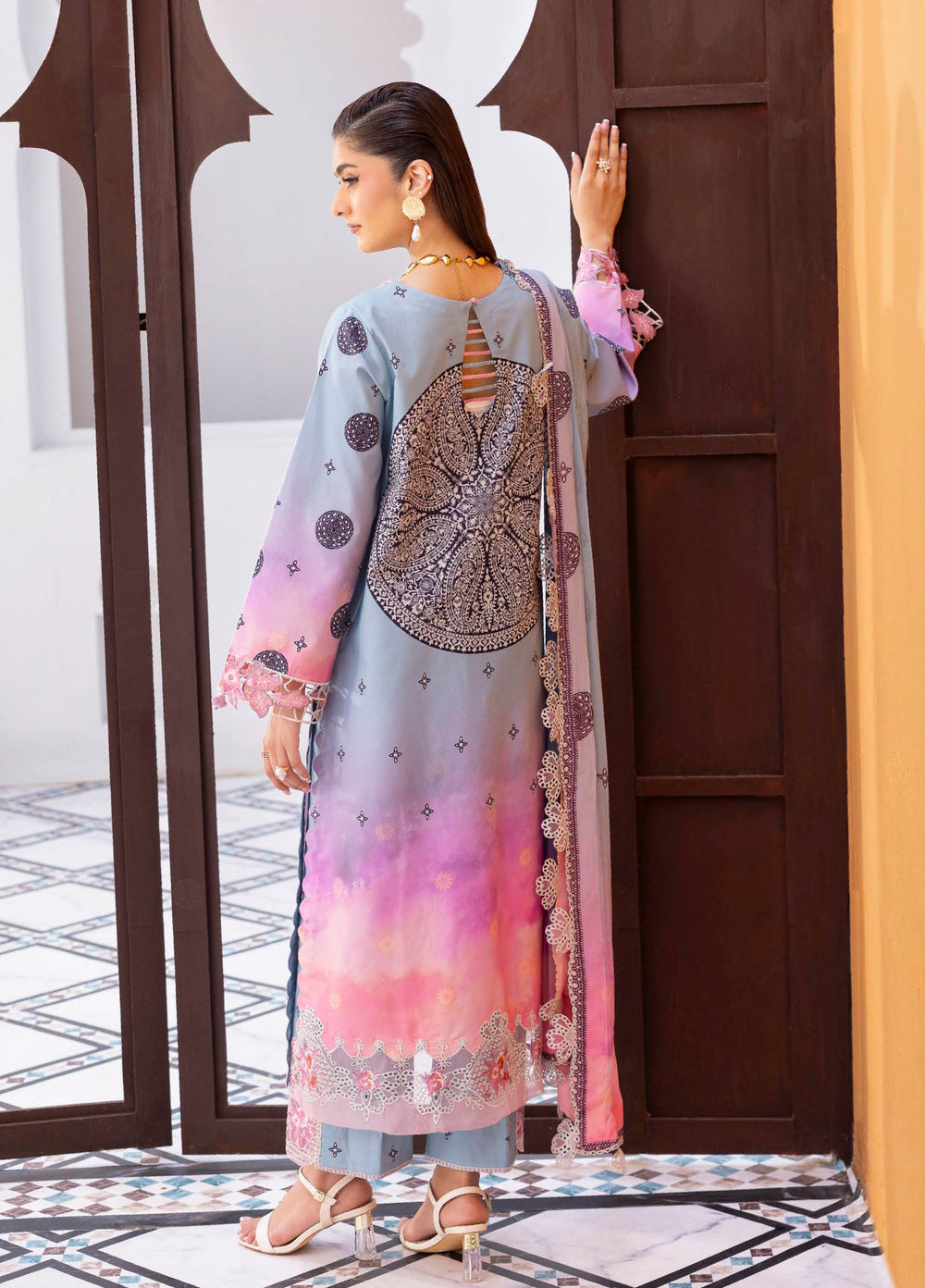 Rang e Bahar by Charizma Unstitched Embroidered Lawn 3 Piece Suit CHR26ULR CRB6-23 - Summer Collection