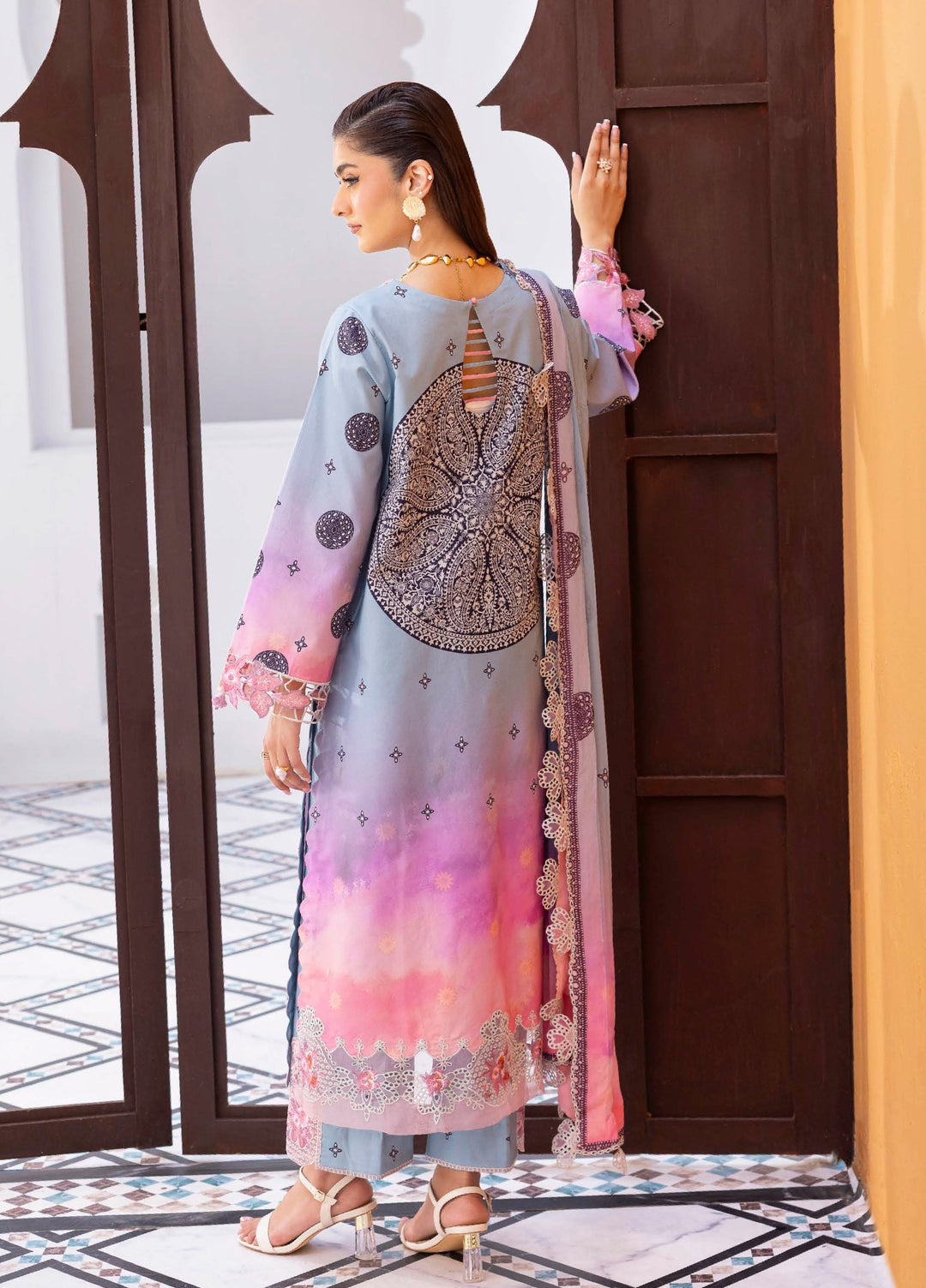 Rang e Bahar by Charizma Unstitched Embroidered Lawn 3 Piece Suit CHR26ULR CRB6-23 - Summer Collection