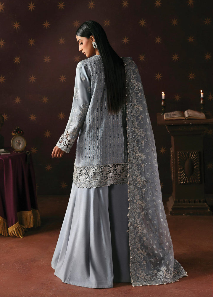 La Fuchsia by Afrozeh Unstitched Hand work Raw Silk 3 Piece Suit AF26ULF Magician FWU-0071 - Wedding Collection