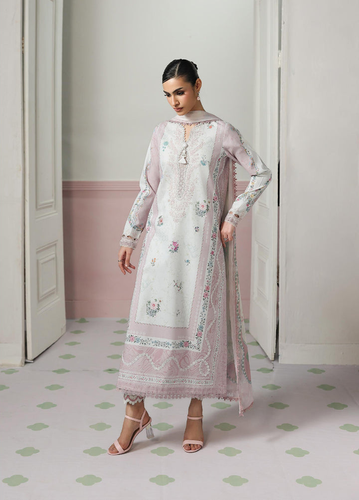 Q Prints by Qalamkar Unstitched Printed Lawn 3 Piece Suit QLK26UQL Minal QQP-05 (A) - Summer Collection