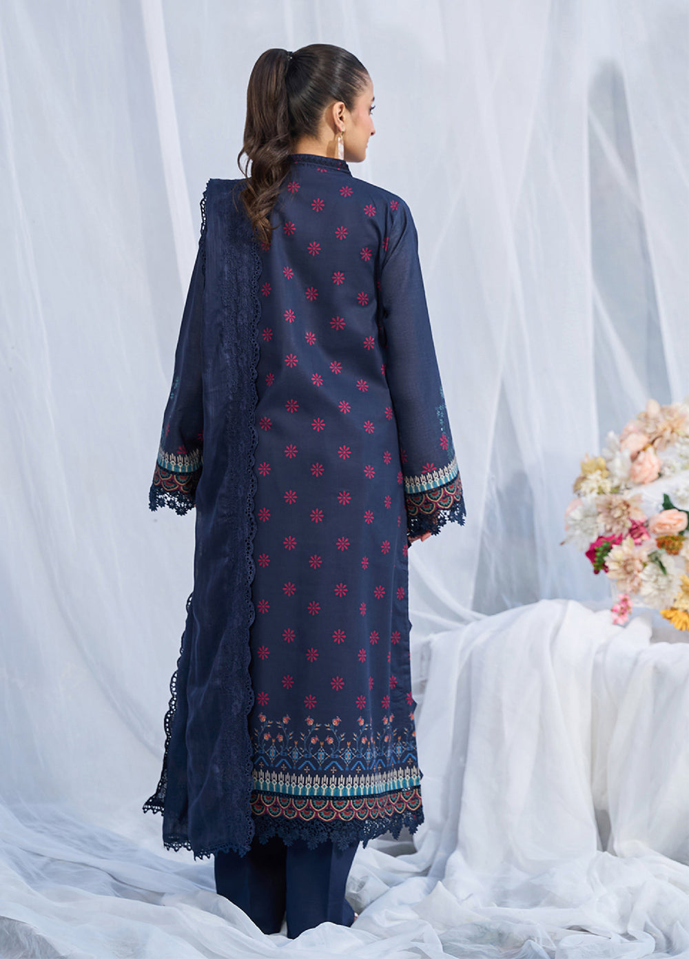 Raha Summer Prints by RajBari Unstitched Printed Lawn 3 Piece Suit RB26URS D-10 - Summer Collection
