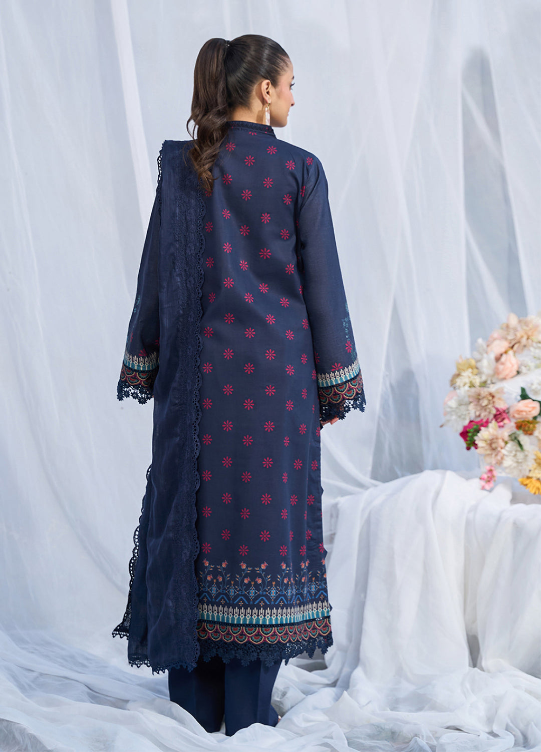 Raha Summer Prints by RajBari Unstitched Printed Lawn 3 Piece Suit RB26URS D-10 - Summer Collection
