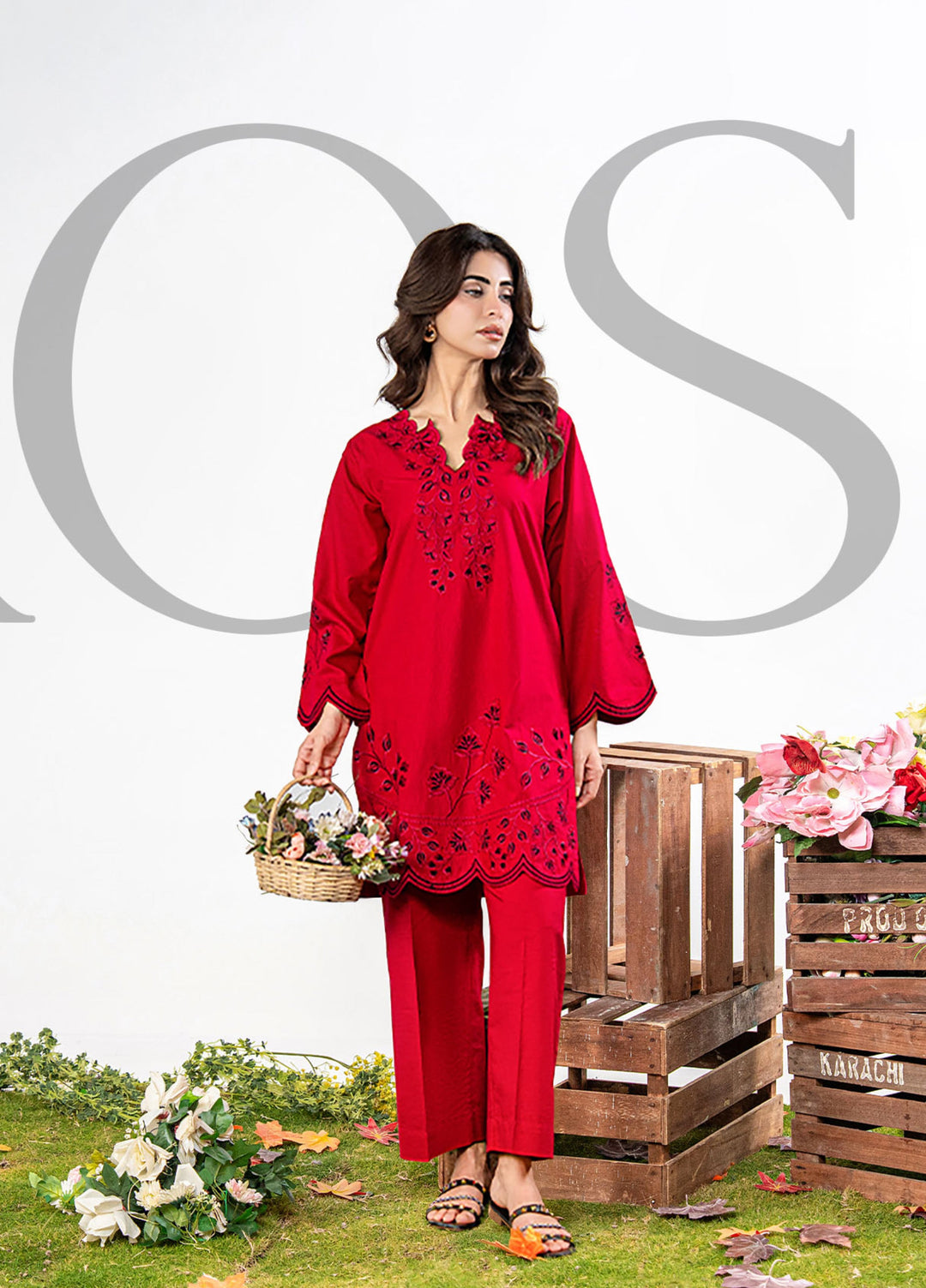 Luna by Manahil Lakhani RTW Embroidered Lawn 2 Piece Suit ML26ULL ROSE - Summer Collection