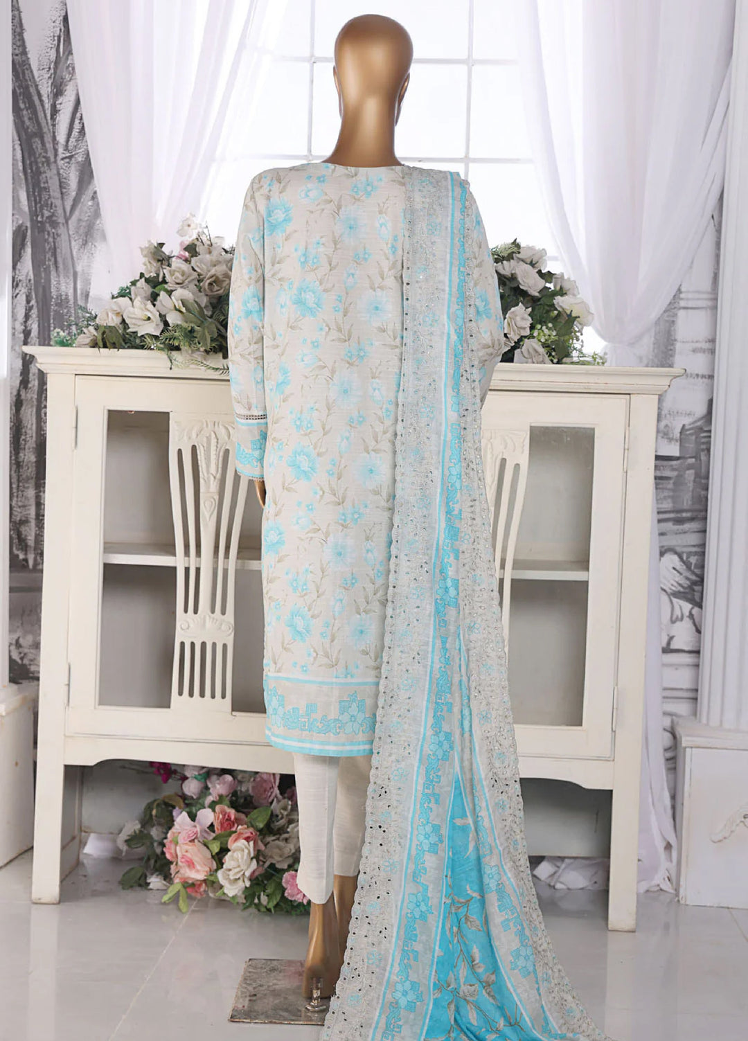 Hz Textiles Embroidered Khaddar Suits Unstitched 3 Piece PKE-206 - Winter Collection