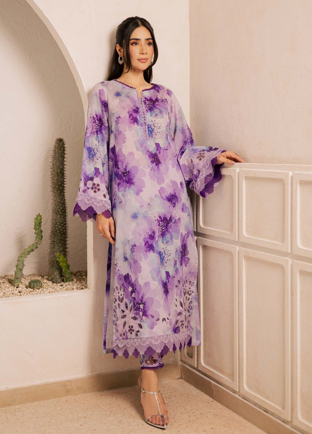 Ballerina by Nureh Unstitched Chikankari Embroidered Lawn 2 Piece Suit NU26UBCL NU2-202 - Summer Collection