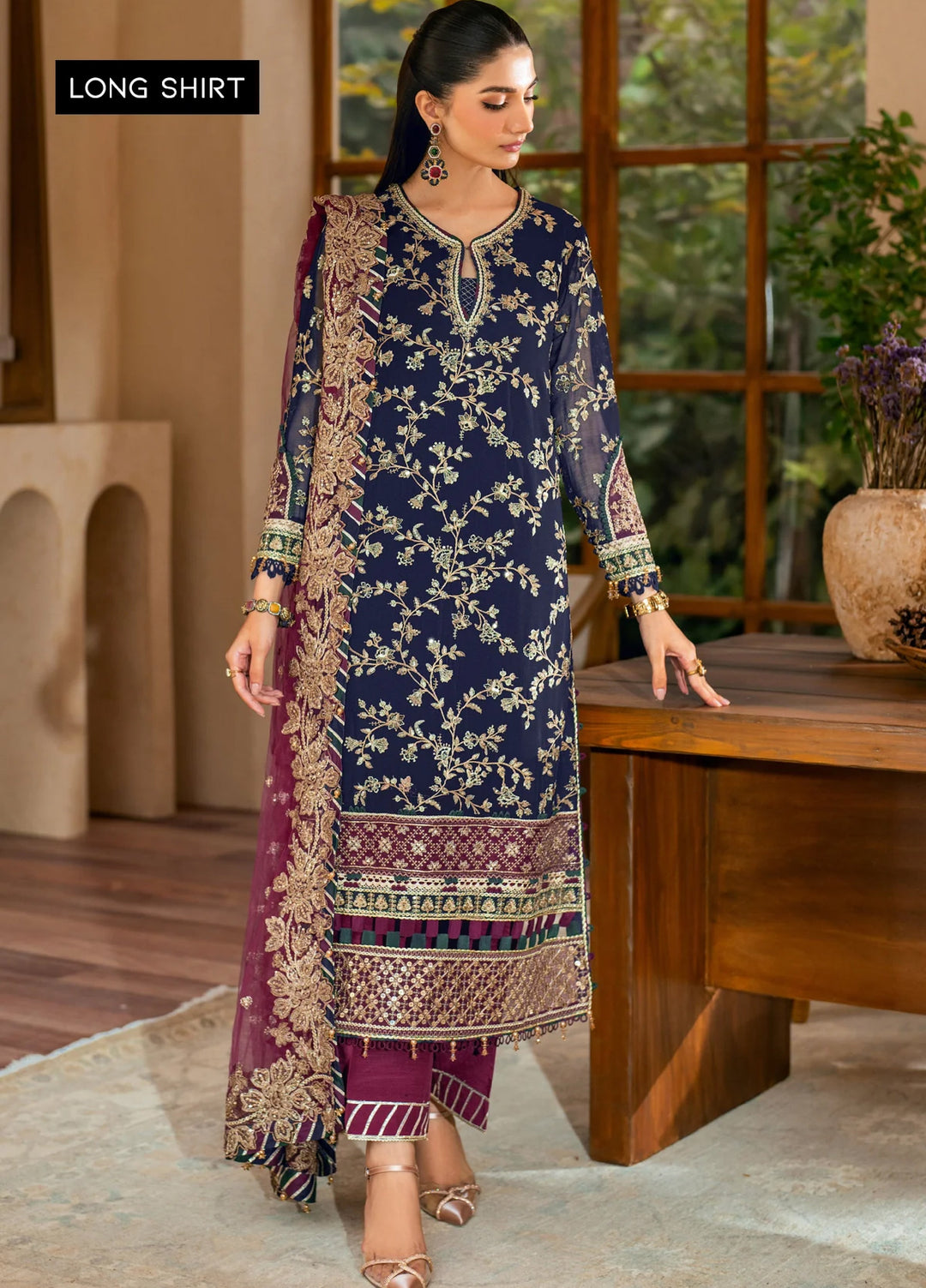 Xenia Formal Unstitched Luxury Chiffon Suits 3 Piece XE25FL Seraphina - Formals Collection