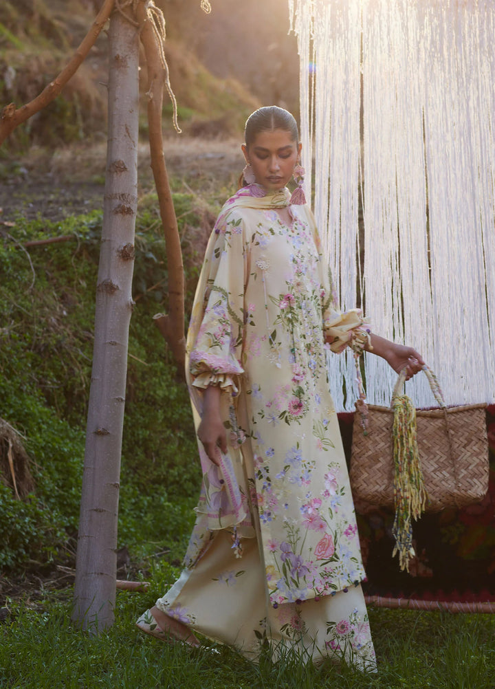 Meili by Zaha Unstitched Embroidered Lawn 3 Piece Suit ZK26UML ZL26-12B - Festive Collection