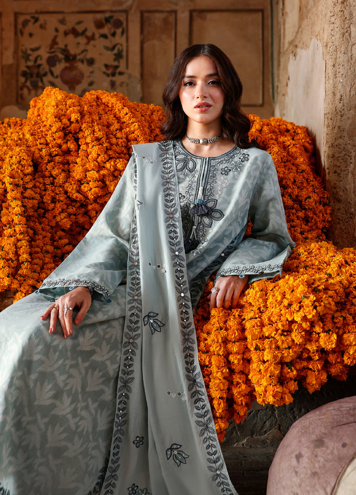 Cross Stitch Unstitched Embroidered Premium Lawn 3 Piece Suit CS26UCPL D24 AZURE DREAM - Eid Collection