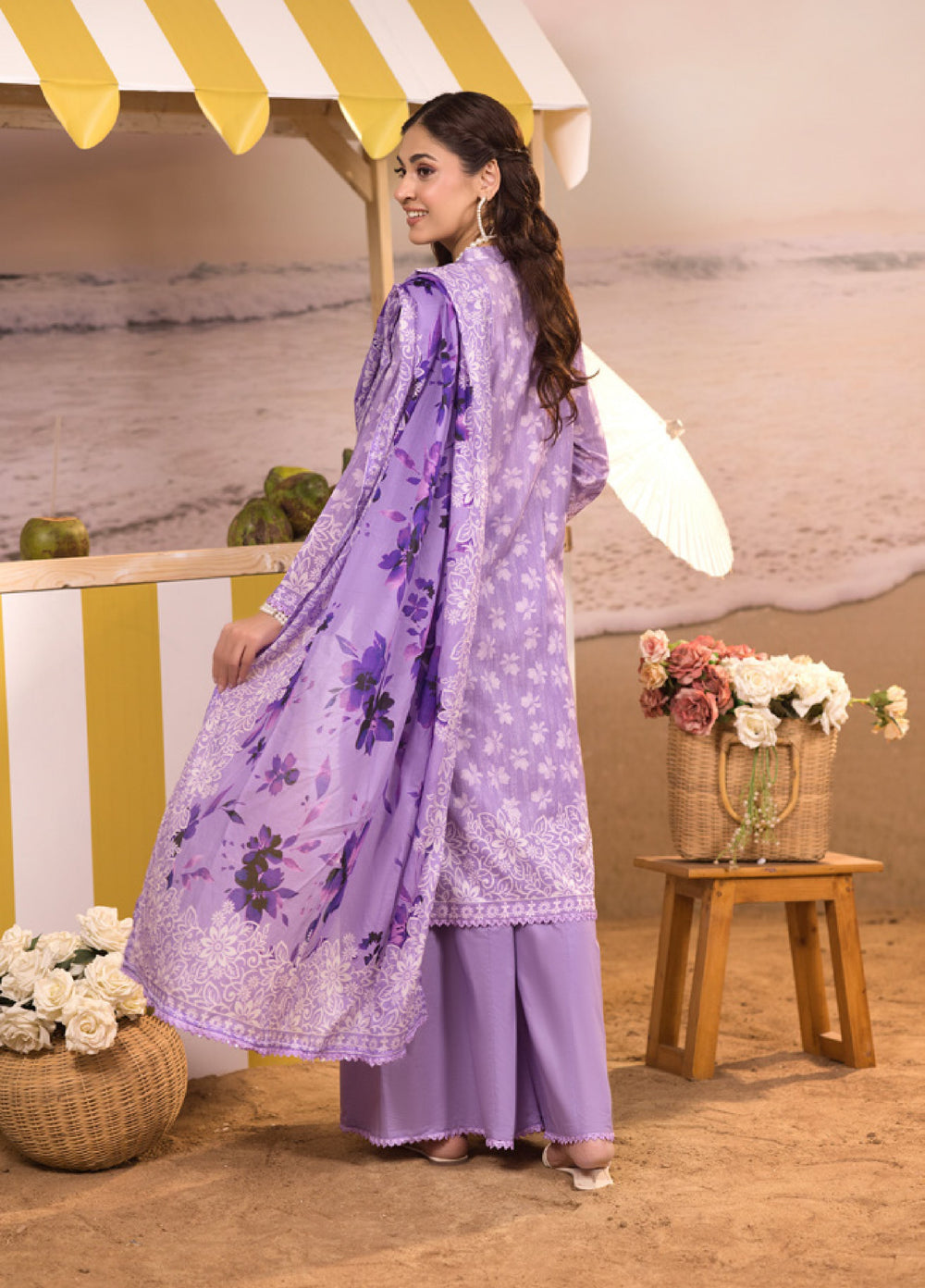 Regalia Textiles Unstitched Embroidered Lawn 3 Piece Suit RG26UEL D-2 - Casual Collection
