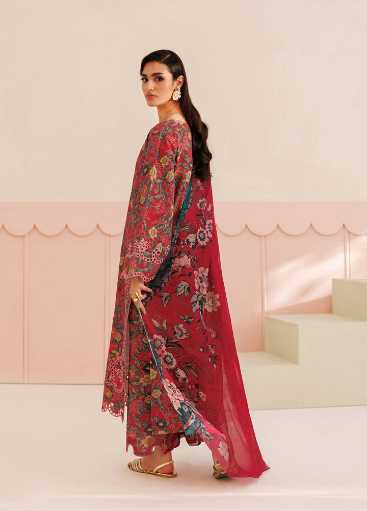 Azzal Unstitched Printed and Embroidered Lawn 3 Piece Suit AZL26UPL AZL-149 - Summer Collection