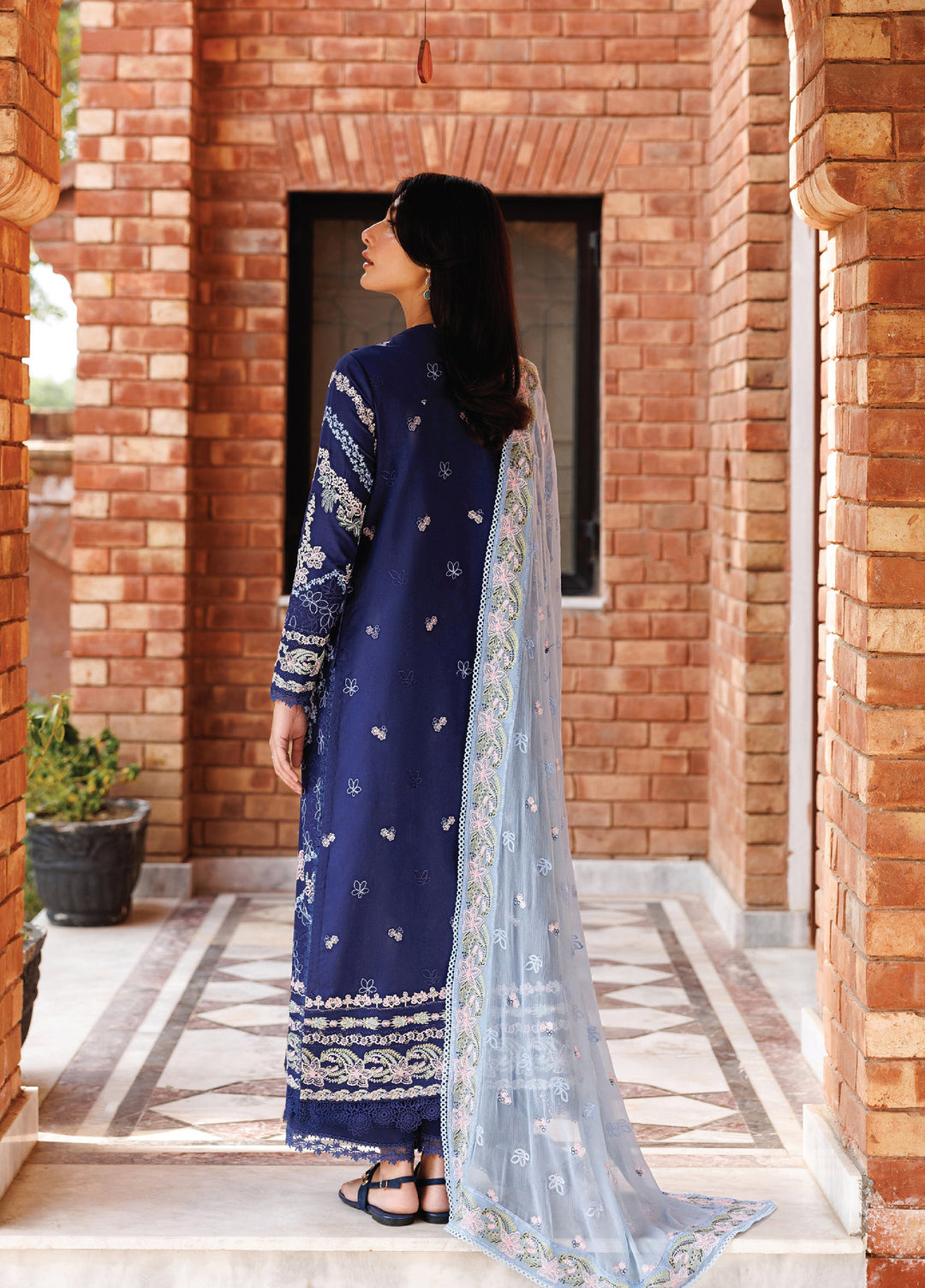Mirabelle by Emaan Adeel Unstitched Embroidered Luxury Lawn 3 Piece Suit EA26UML D3 Petal Posh - Festive Collection