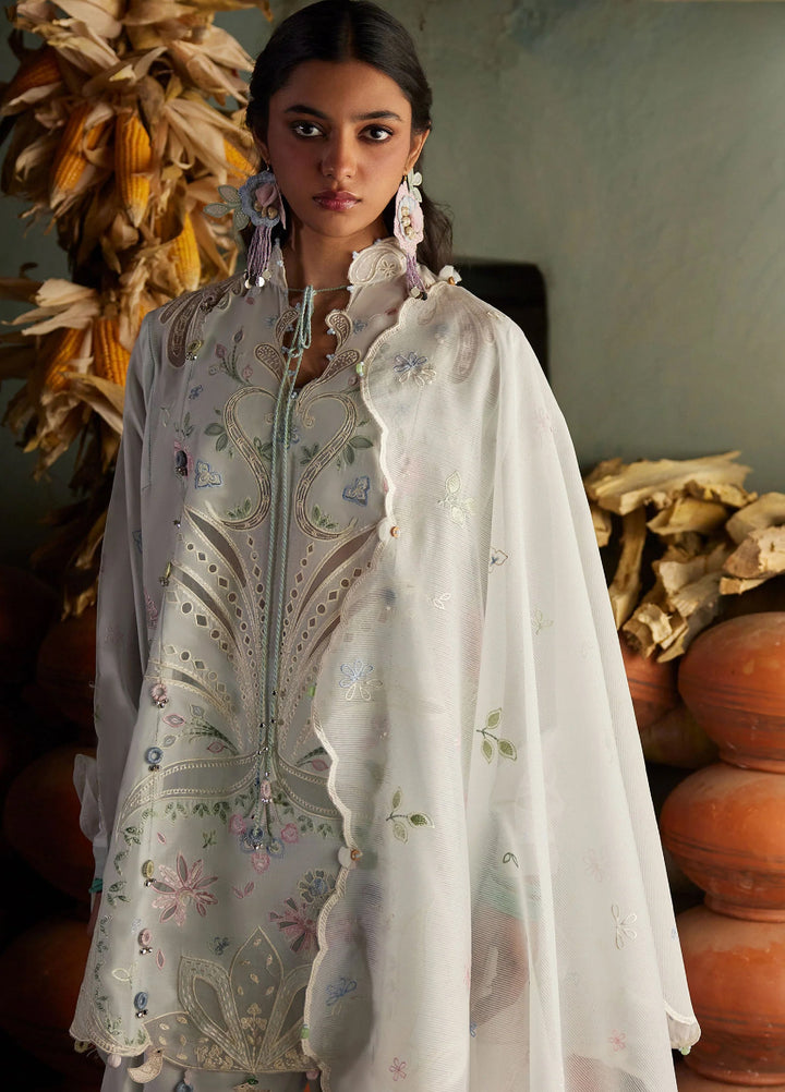 Meili by Zaha Unstitched Embroidered Lawn 3 Piece Suit ZK26UML ZL26-10A - Festive Collection