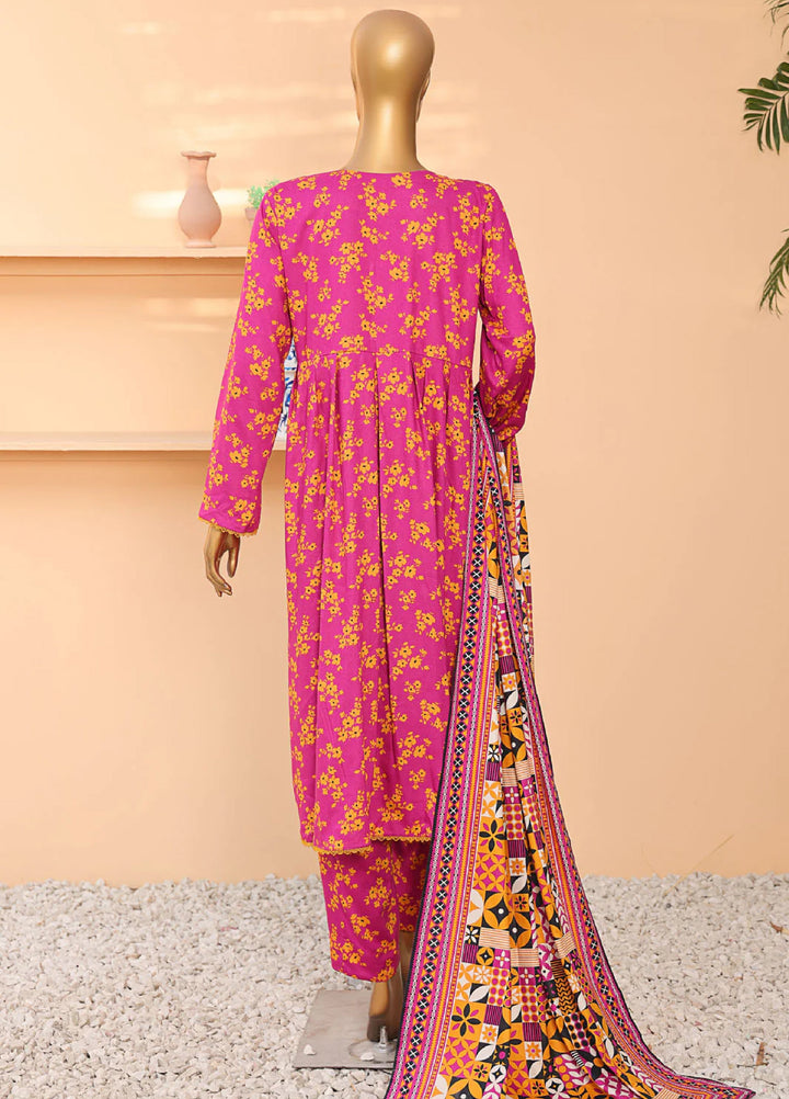 Wintry by Hz Textiles Printed Linen Suits Unstitched 3 Piece LCP-201 - Winter Collection