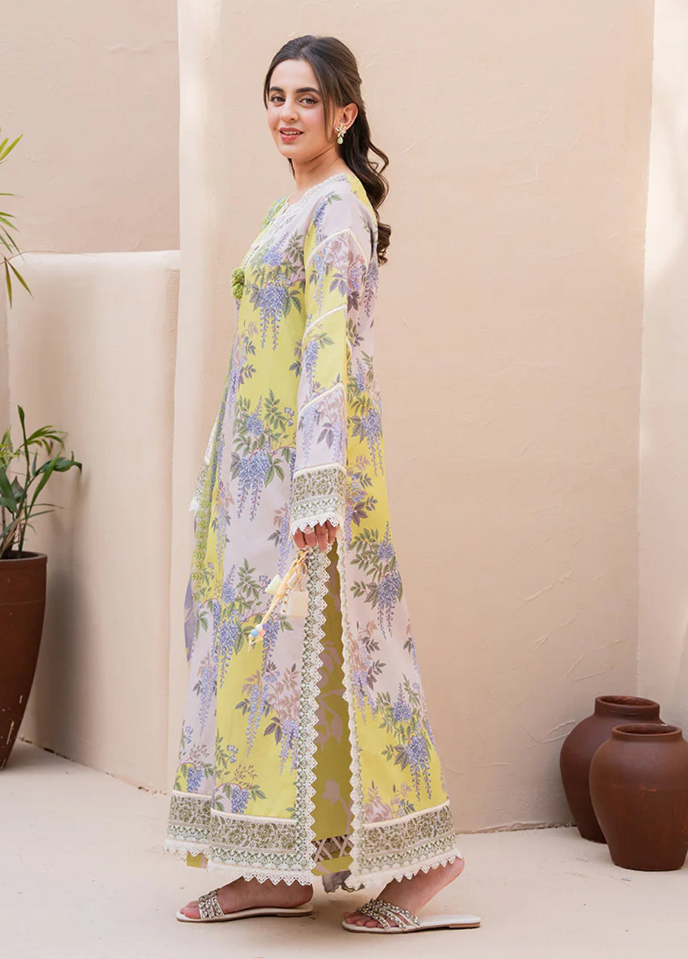 Summer in Bloom By Roheenaz Unstitched Printed Lawn 3 Piece Suit RN26USBL 37A Mystic Beauty - Festive Collection