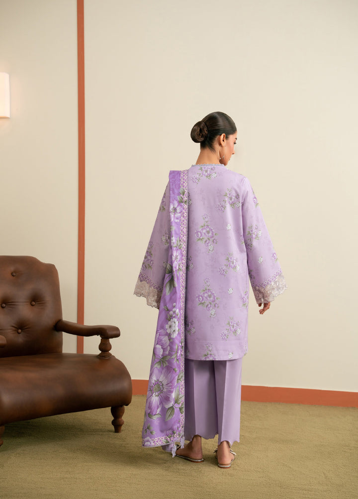 Seran Essentials Unstitched Printed Lawn 3 Piece Suit SN26UEL Velina D-03 - Lawn Collection