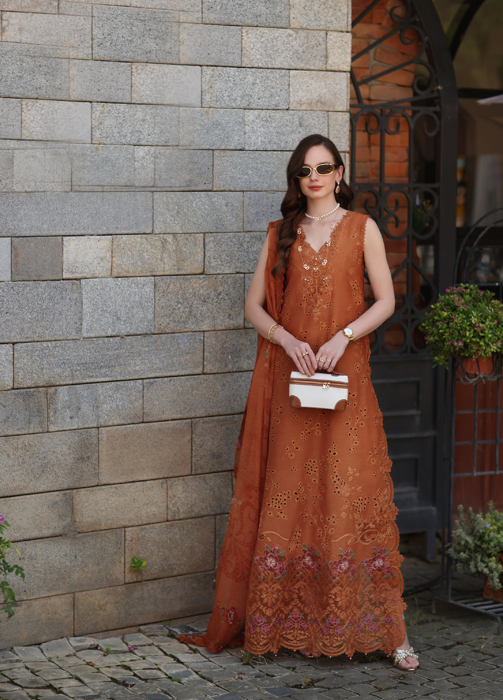 Noor by Saadia Asad Unstitched Embroidered Laserkari Lawn 3 Piece Suit SA26ULNL D6 - Lawn Collection
