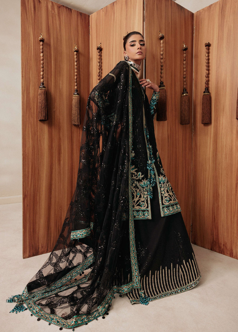 Aik Shaam by AIK Atelier Unstitched Chiffon Embroidered 3 Piece Suit AIK26US D-05 - Wedding Collection