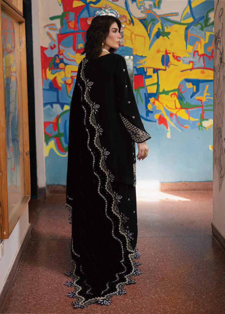 Nureh Exclusive Unstitched Luxury Leather Peach Embroidered Suits 3 Piece NU25LV NE-185 - Festive Collection