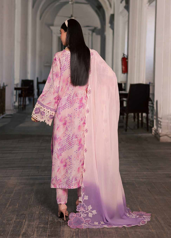 Maya by Nureh Unstitched Embroidered Luxury Lawn 3 Piece Suit NU26ULM NS-165 - Summer Collection