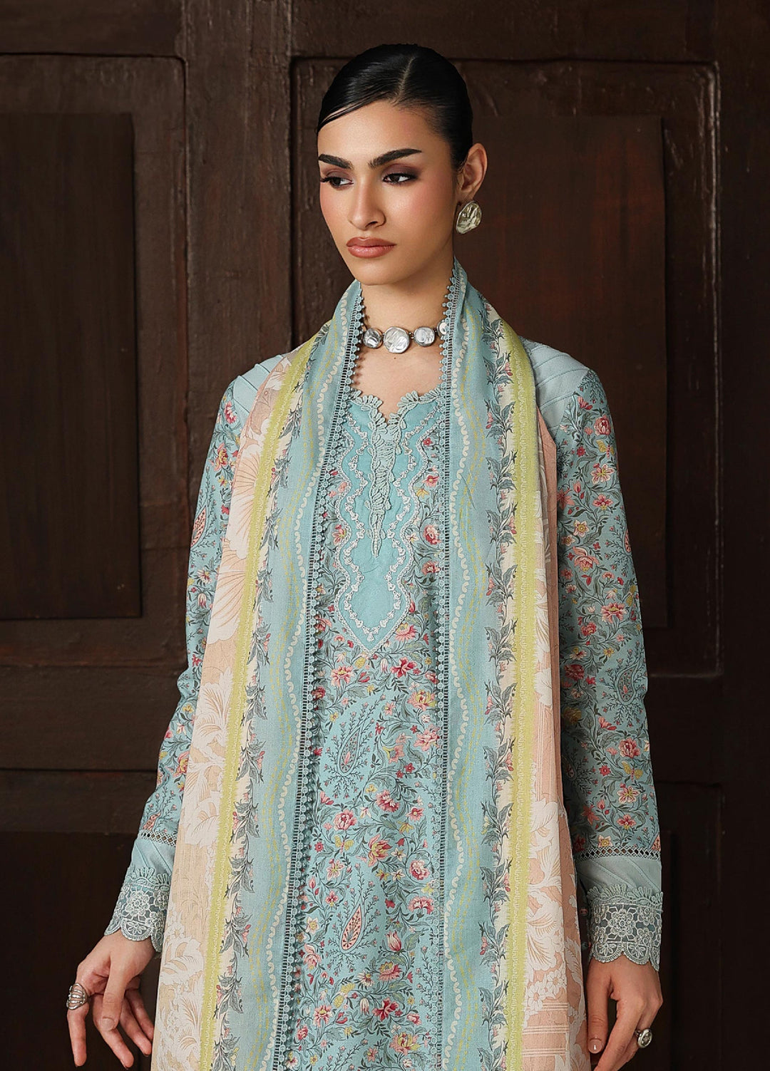 Q Prints by Qalamkar Unstitched Printed Lawn 3 Piece Suit QLK26UQL Nazia QQP-04 (A) - Summer Collection